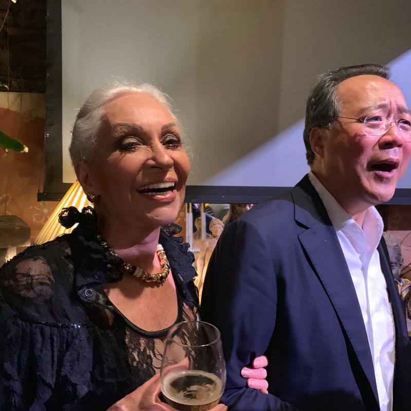 Jan D'Esopo with cellist Yo-Yo Ma